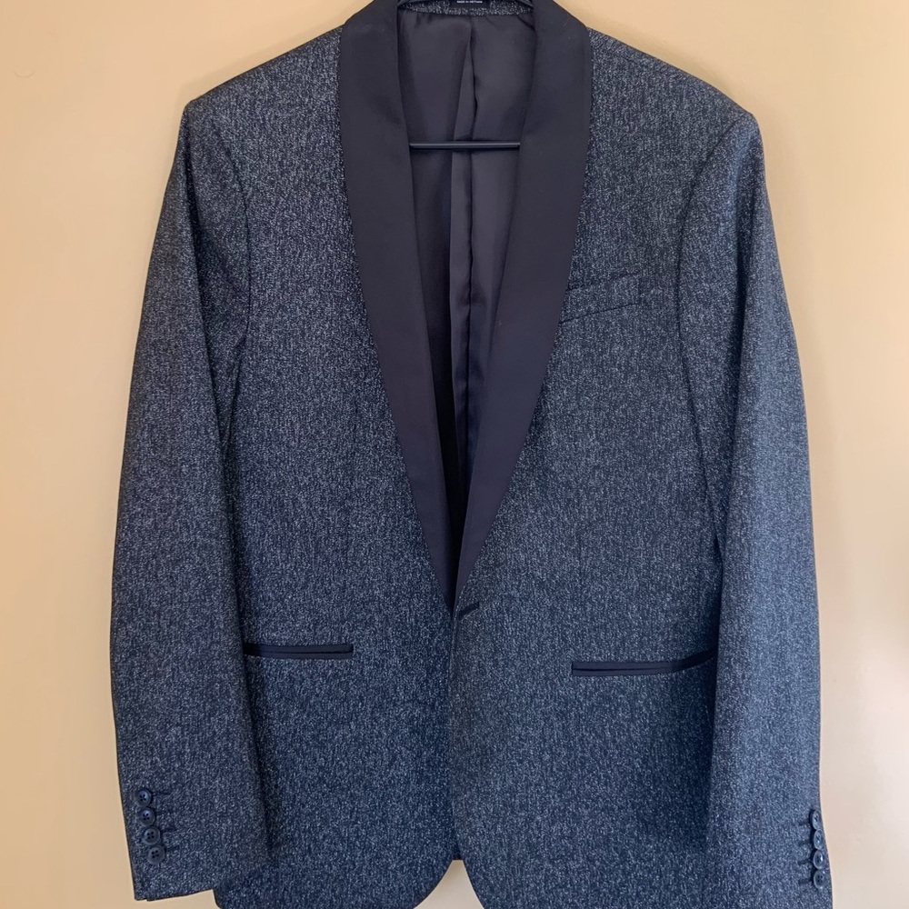 NEW J.Ferrar Slim Suit Coat - 40 R METALLIC: Holiday 2024, New Year’s Eve